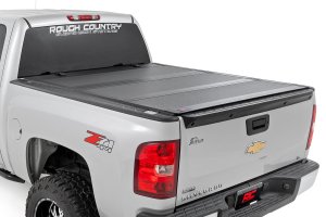 GMC Sierra 1500 Hard Tri-Fold Flip Up Bed Cover - Rough Country - '07-'13